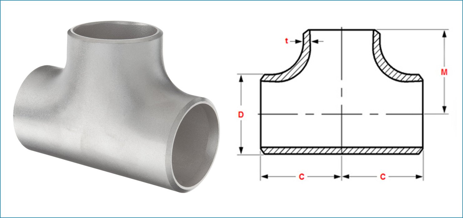 ASME B16.9 Buttweld Equal Tee