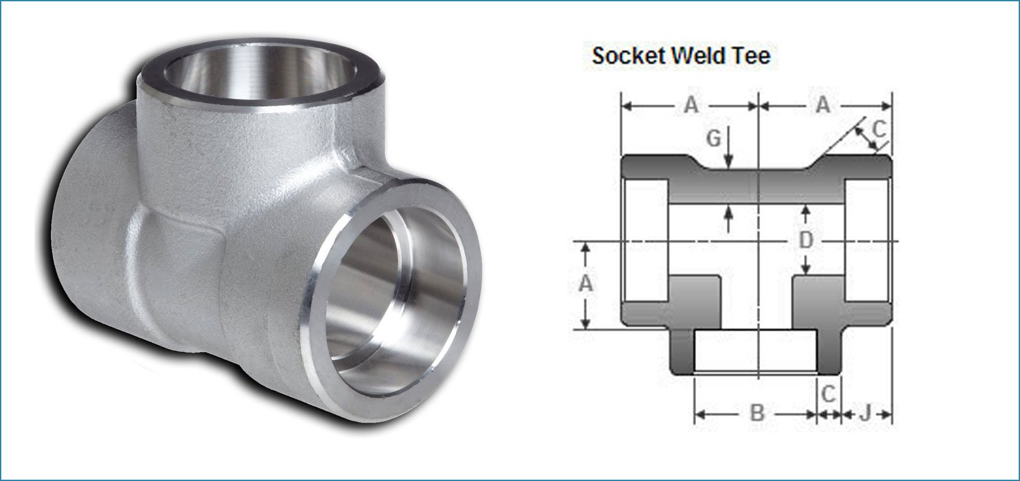 ASME B16.11 Socket Weld 45 Deg Tee